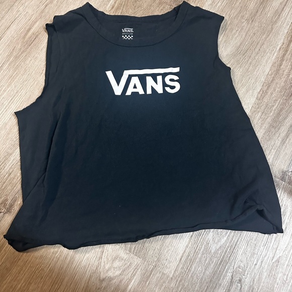 Vans Flying V  Cropped Muscle Tank Size Medium Skater Edgy - Picture 1 of 4